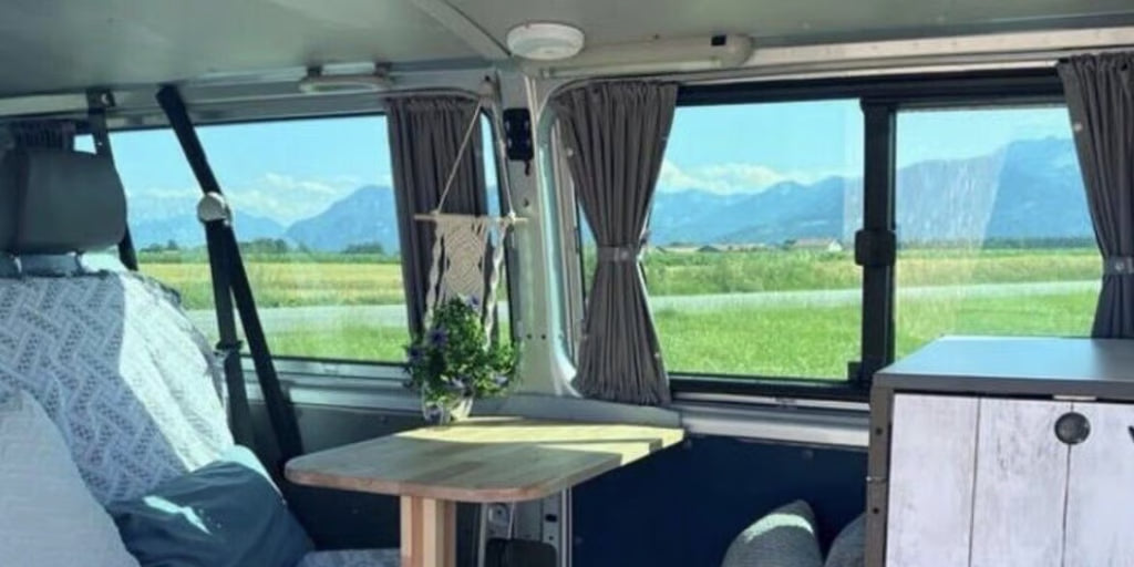 VW T5 einlagig Gardinen Set 5 Fenster