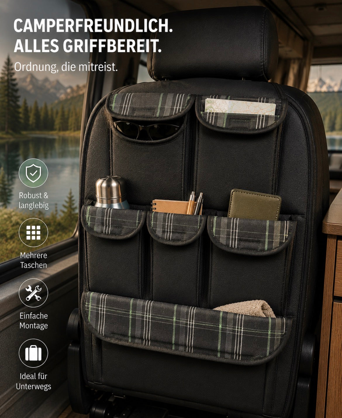 Autositz Organizer – Rücksitztasche für alle Fahrzeuge