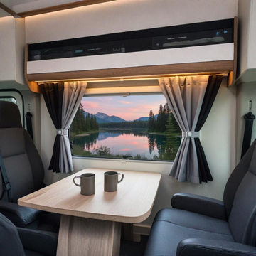 VW T6 doppellagig Gardinen Set 5 Fenster