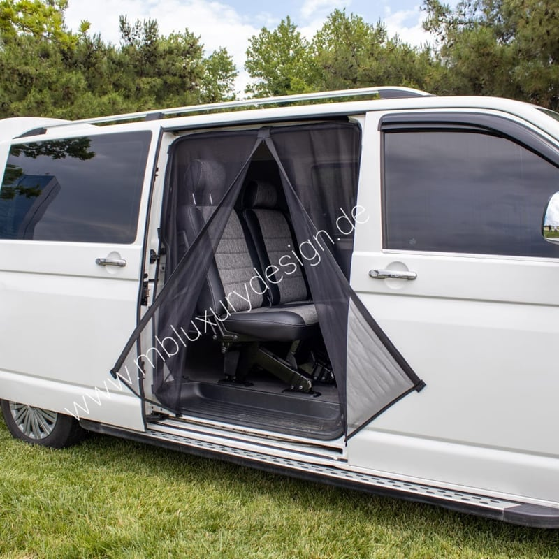 VW Bus T6 Magnet Moskitonetz / Insektenschutz Schiebetüre, schwarz