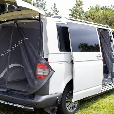 VW Bus T5 Magnet Moskitonetz / Insektenschutz Heckklappe, schwarz